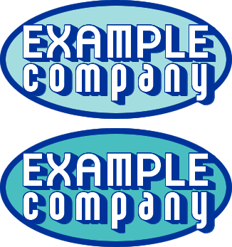 Example company logo including both on and off states